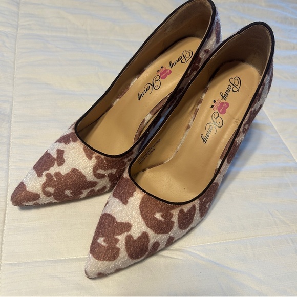 Kenny Loves Penny Brown Animal Print Heels Size 12 Wide - Picture 2 of 8